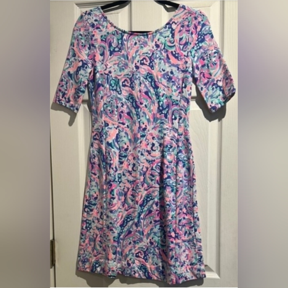 Lilly Pulitzer Pink and Blue A-Line Sundress